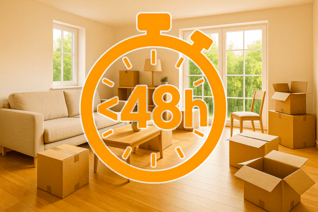 Spoedontruiming woning binnen 48 uur